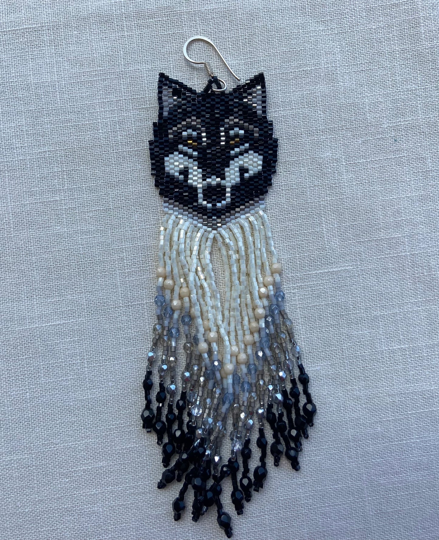 Beaded Wolf Earrings