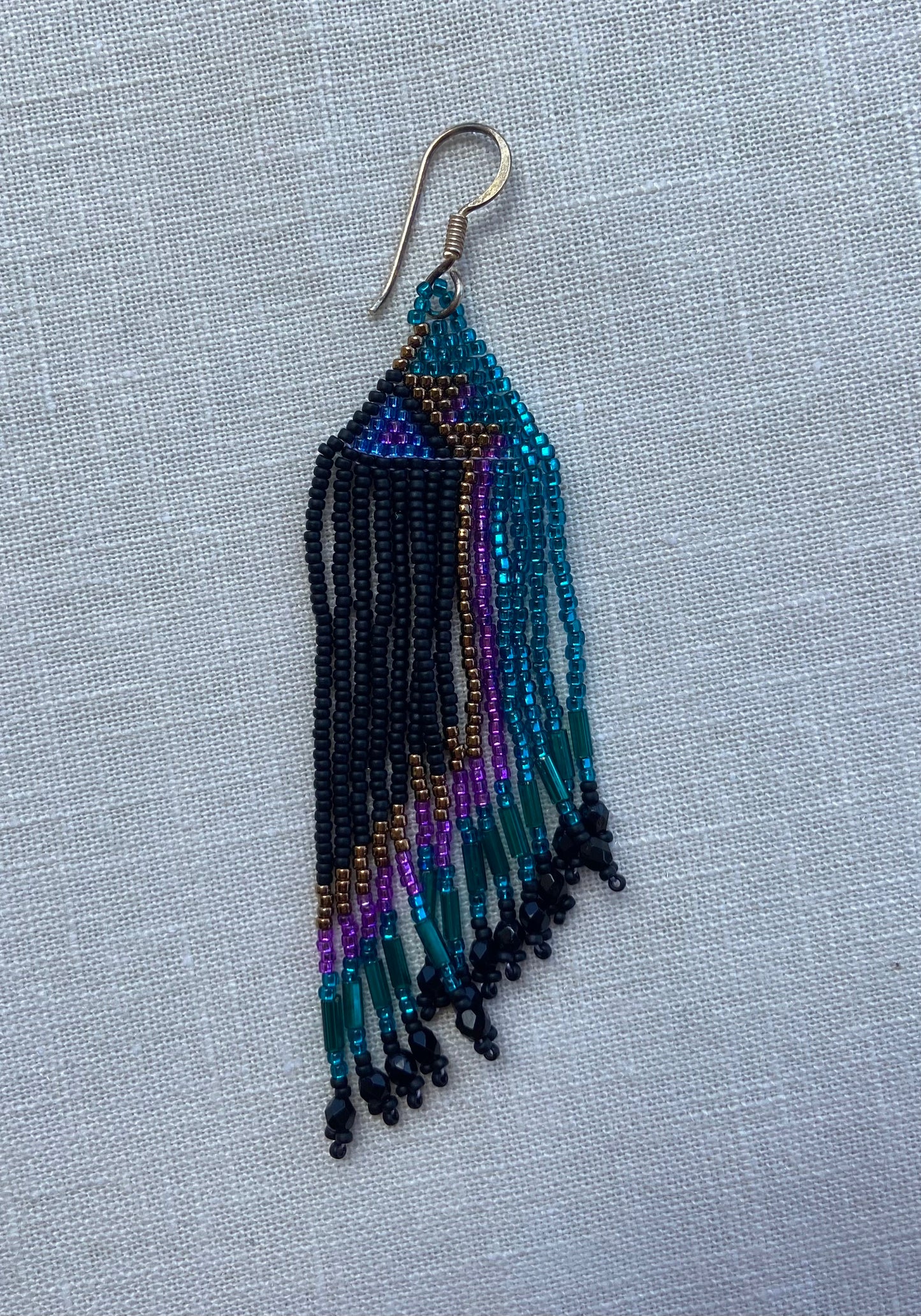 Beaded Feather Earrings