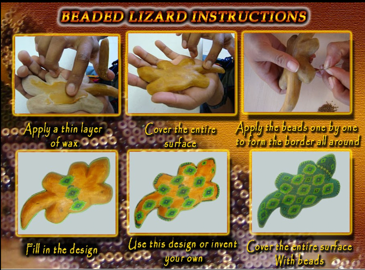 Green Diamonds Make Your Own Huichol Lizards