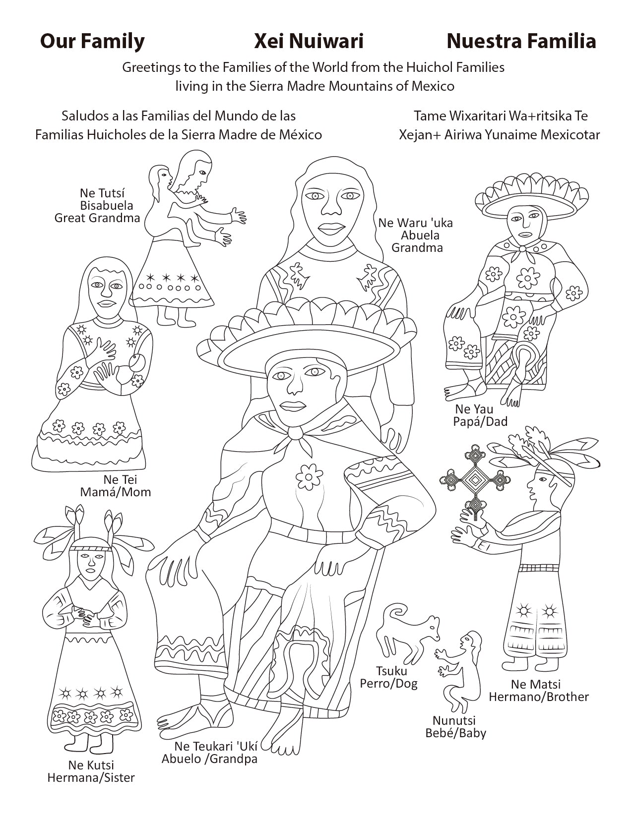 Huichol Family / Familia Huichol