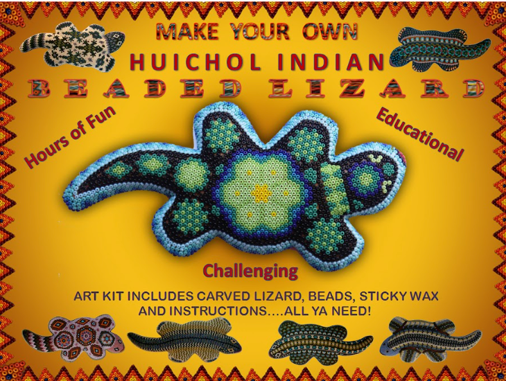 Peyote Make Your Own Huichol Lizards