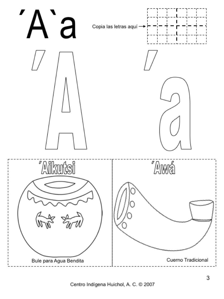 Huichol Alphabet Coloring Book /  Libro de Colorear
